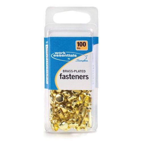 Swingline #3 Plated Brass Fasteners, 100 Count (71765)