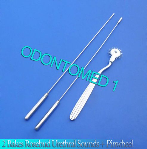 2 Pcs Bakes Rosebud Urethral Sounds 3mm+5mm,Pinwheel