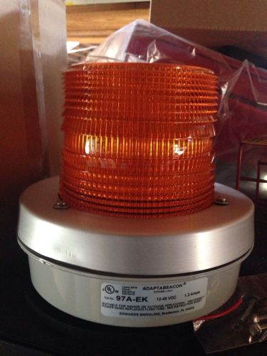 EDWARDS SIGNALING PRODUCTS (97A-EK) HEAVY DUTY STROBE, AMBER 12-48 VDC