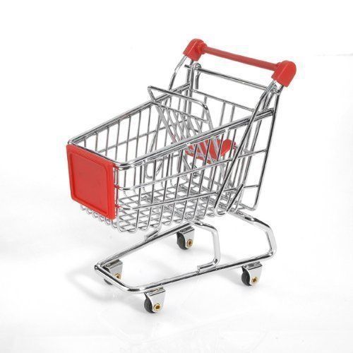 Mini Toy Shopping Cart - Pen/Pencil/PostIt Holder Desk Accessory