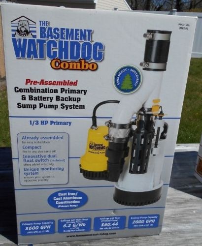 BASEMENT WATCHDOG PUMP MODEL DFK961 BATTERY BACKUP REDUNDENT