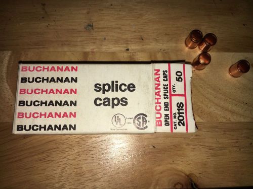 Buchanan 2011S Open End Splice Caps COPPER Electrical Wire Connectors Box Of 50