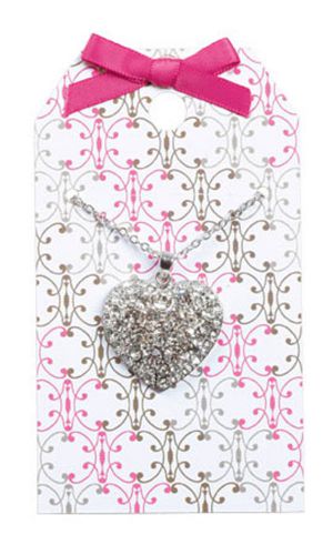 50 New 2.5&#034; x 4&#034; Plastic Necklace Display Cards with Attached Bows #RM-NK