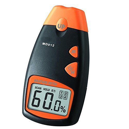 Dr.Meter MD912 Tools Digital Moisture Meter For Wood, Sheetrock, Carpets, 2-Pin