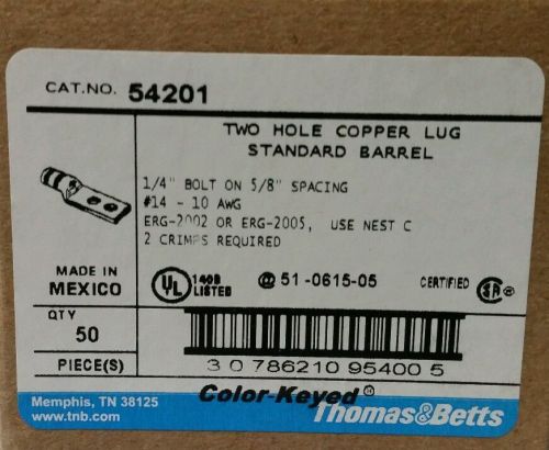 25 Thomas &amp; Betts 54201 Standard  Compression Lugs