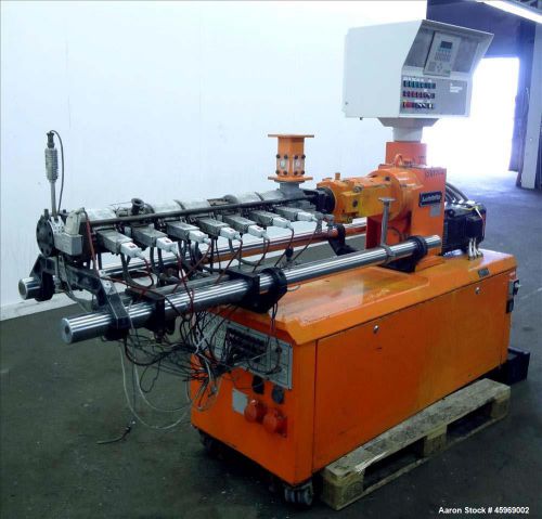 Used- Leistritz Type LSM 34 GL Twin-Screw Extruder. 1.34&#034; (34 mm) screw diameter