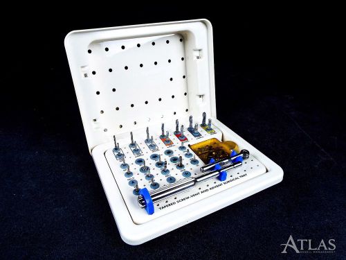 Zimmer tapered screw-vent and advent surgical tray dental surgical implant kit for sale