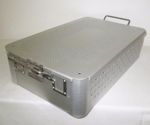 Case QC04 Perforated MediTray Sterilization tray Container, 16.6&#034;x10.6&#034;x4.3&#034;