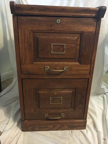 Tiger Oak Lawyer&#039;s File Cabinet 2 Drawer