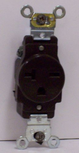 2 LEVITON 20A SINGLE RECEPTACLES # 5461 BROWN