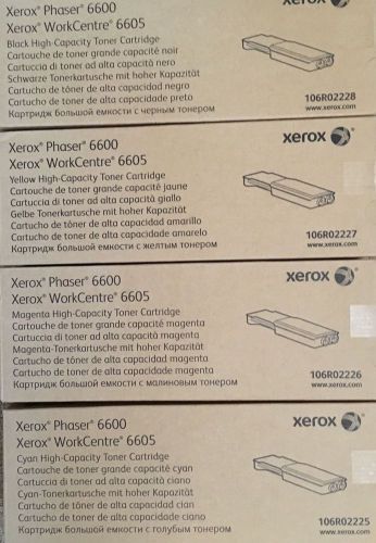 GENUINE XEROX PHASER 6600 TONER SET 106R02225/106R02226/106R02227/106R02228