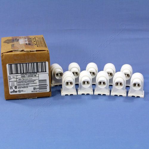 10 Leviton High Output T8 T12 Fluorescent Lamp Holder Plunger Sockets 13550-W