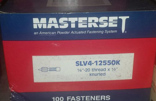 MASTERSET SLV4-12550K 1/4-20 LV stud T-1/2in S-1 1/4in knurled (100)