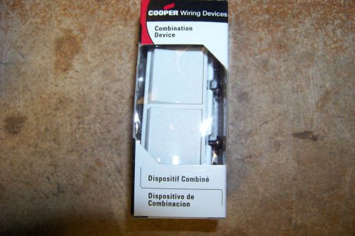 NEW Cooper 3271W-BOX Decorator Combination 2 Single Pole Switches 15 A 120V/277V