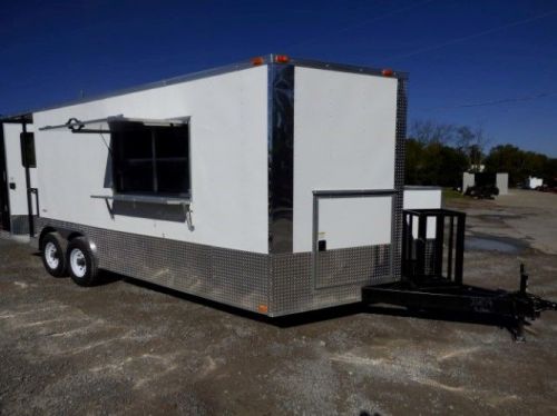 Concession Trailer 8.5&#039; x 22&#039; White Catering Event Trailer