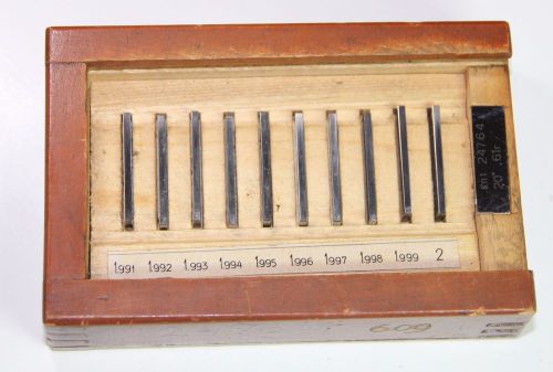 Precision Metric Slip Gauge Block Set 1.991-2mm (10 pcs.) Endmass Satz  USSR