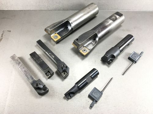 (lot of 7) indexable end mill, drill mill, lathe tool holders valenite, vne for sale