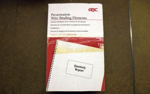 new Gbc presentation Binding elements Wire  twin loop 1/4&#034; by 32  box
