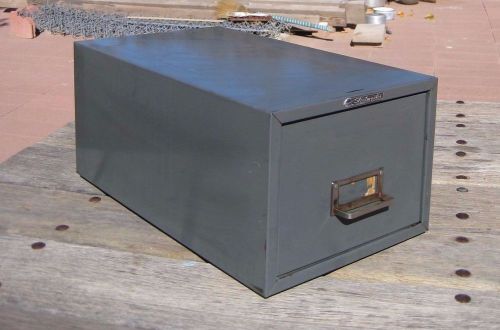 Vintage Old ***STEELMASTER*** Single Drawer 7&#034; x 5&#034; - Size Card File Cabinet USA