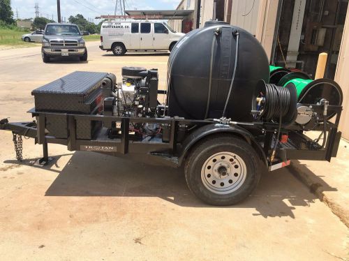 Trojan trailer mounted sewer &amp; drain line jetter 10 gpm @ 3000 psi for sale