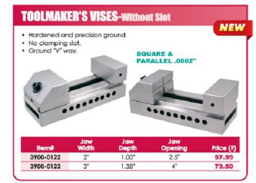 3 inch parallel vise w/o slot for sale