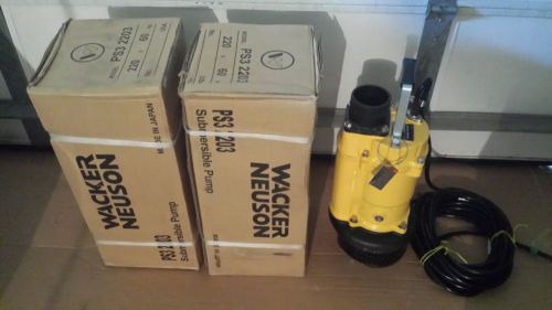 Wacker neuson ps3  2203  3&#034;inlet/dis 220volt 3 phase  (nib for sale