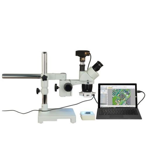 Trinocular 10x-20x-40x 14mp usb 3.0 boom stereo microscope+56 led ring light for sale