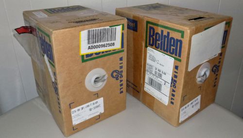 2X Belden 1227A1 008 U1000 FT 305 MTR Unshielded 2 Pair 24 AWG CMR Cat. 3 Grey