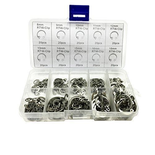 CO RODE CO-RODE 200Pcs Stainless Steel Internal Snap Ring , Circlip Retaining