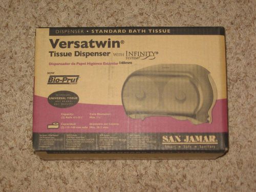 San jamar versatwin tissue dispenser with infinity system universal tissue new for sale