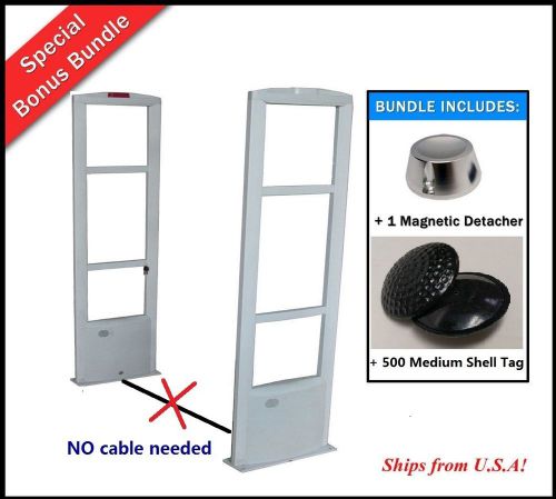 Combo s- stand-alone rf anti theft security antenna, 500 sensor tag and detacher for sale