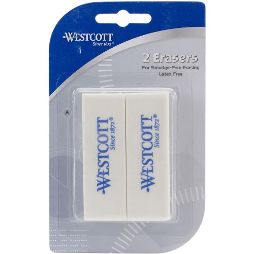 &#034;erasers 2/pkg-white, set of 6&#034; for sale