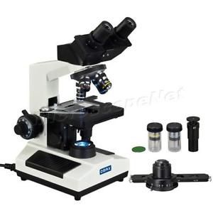 OMAX 40X-2000X LED Binocular Darkfield/Phase Compound Microscope