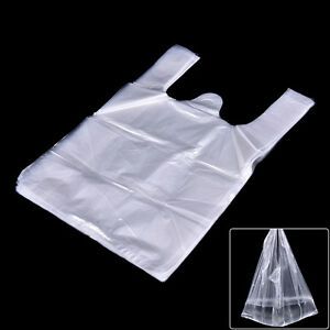 55 24*32cm Plastic T-Shirt Retail Shopping Supermarket Bags Handles Packagi bwL~