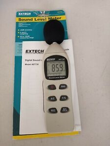 Extech 407730 digital sound level meter 40-130db tested working