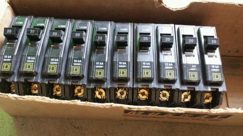Stock of 10 sq/d 20 amps single bolton circuit breaker for sale