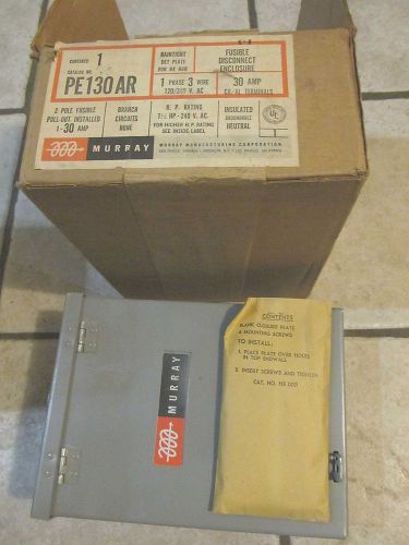 NOS MURRAY PE130AR 30 AMP FUSIBLE DISCONNECT ENCLOSURE 120/240V NR