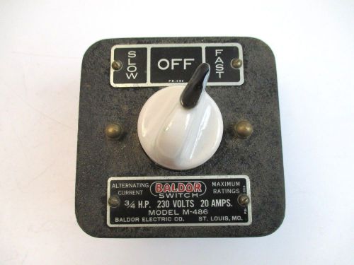 VINTAGE BALDOR SWITCH 230 VOLTS 20A M-486