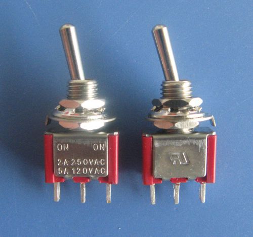 Single Pole Double Throw ON/ON Toggle Switch AC 250V/2A 125V/5A UR list 2 PCS