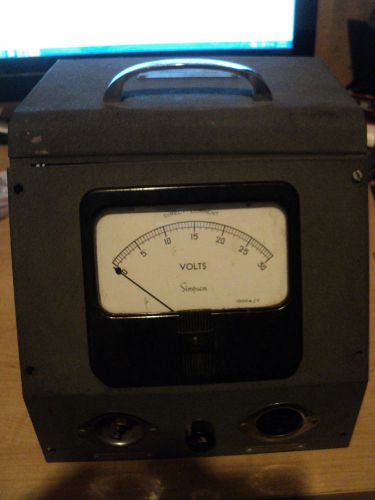 Vintage SIMPSON DIRECT  CURRENT VOLTS METER 0-30  A.C INPUT D.C. OUTPUT