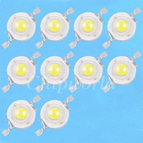 NEW 10pcs 1W White High Power LED 90-100LM light Lamp SMD Chip