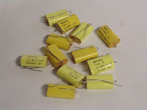 LOT OF 12 MIDWEC TYPE 7F 2.0 MFD +-10% 200VDC 107/96 (C10-1-52)