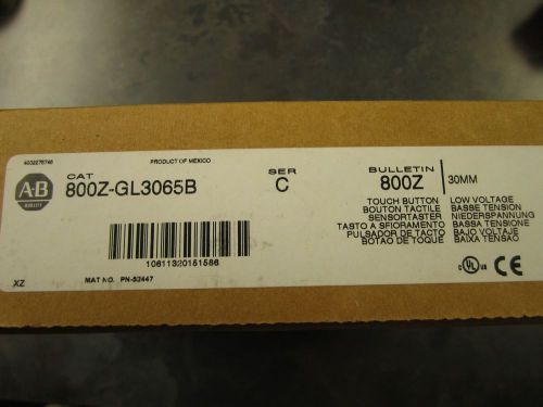 NEW ALLEN BRADLEY 800Z-GL3065B TOUCH BUTTON LOW VOLTAGE