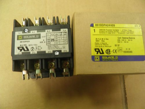 Square d 8910dpa24v09 dp contactor,240vac,25a,open,4p for sale