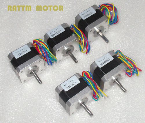 5pcs nema17 34mm/ 38 oz-in /1.2a cnc stepper motor stepping motor for sale