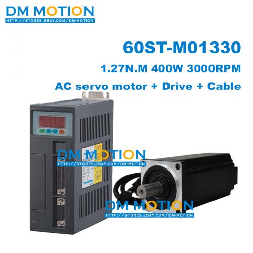 1.27n.m 400w 220v 60st ac servo motor 60st m01330   matched servo driver for sale