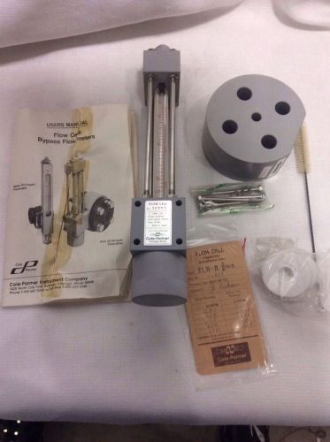 COLE PARMER FLOWMETER FLW-E, 12959, 3/8&#034;, 1.8 GPM  New