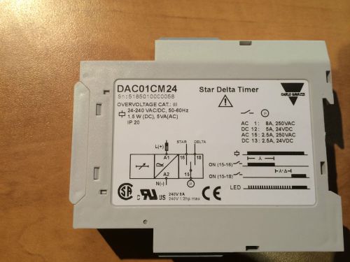 NEW - DAC01CM24 STAR DELTA Timer Carlo Gavazzi