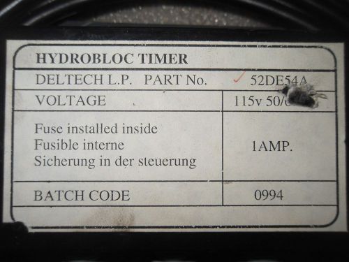 (J1-1) 1 NEW DELTECH 52DE54A HYDROBLOC TIMER