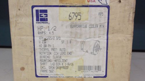 EMERSON ELECTRIC MOTOR 1/2 HP 230 VOLTS